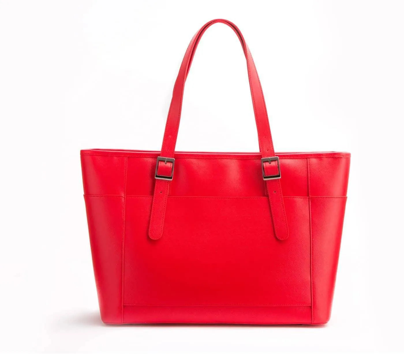 Red Vegan Leather Laptop Bag Jewelry Bubble