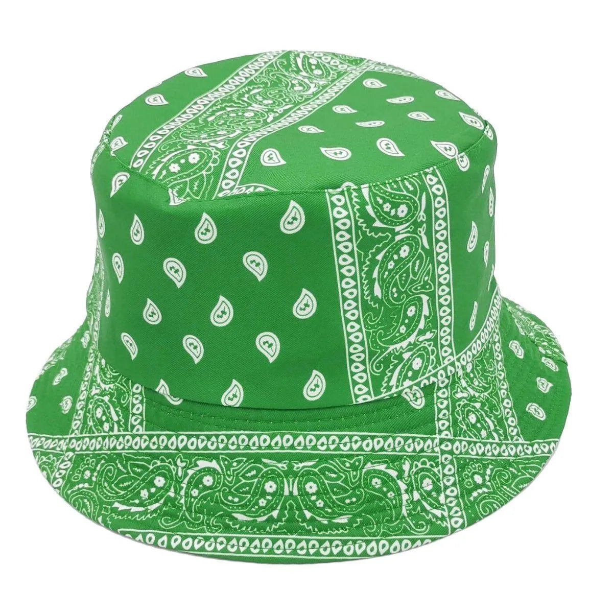 Reversible Green Bandana Bucket Hat Pinktown