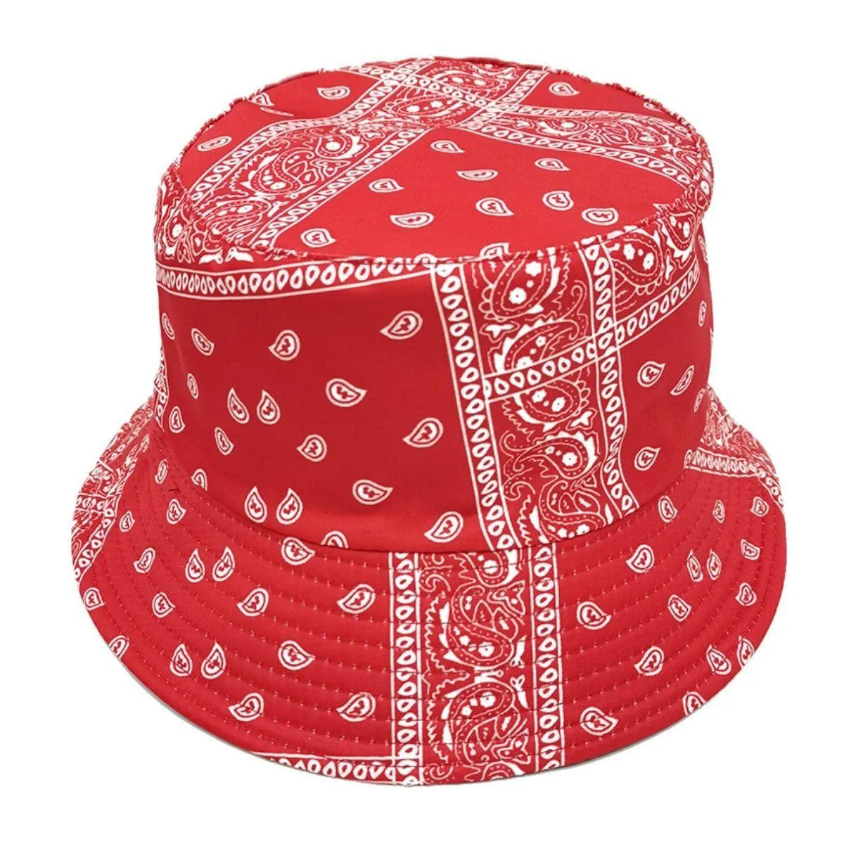 Reversible Red Bandana Bucket Hat Jewelry Bubble