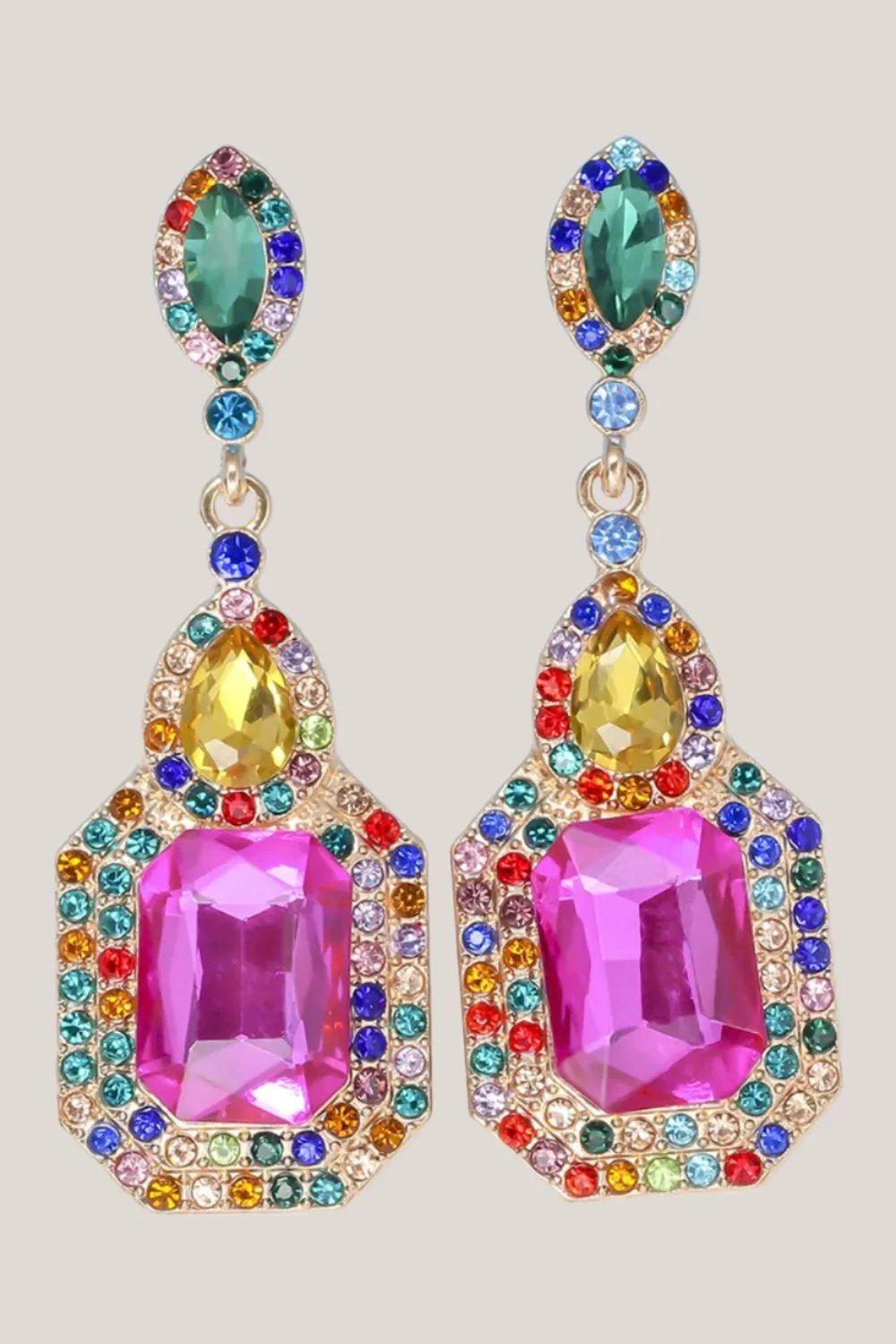 Rhinestone Dangle Drop Earrings - Sparkling Statement Jewelry for Special Occasion