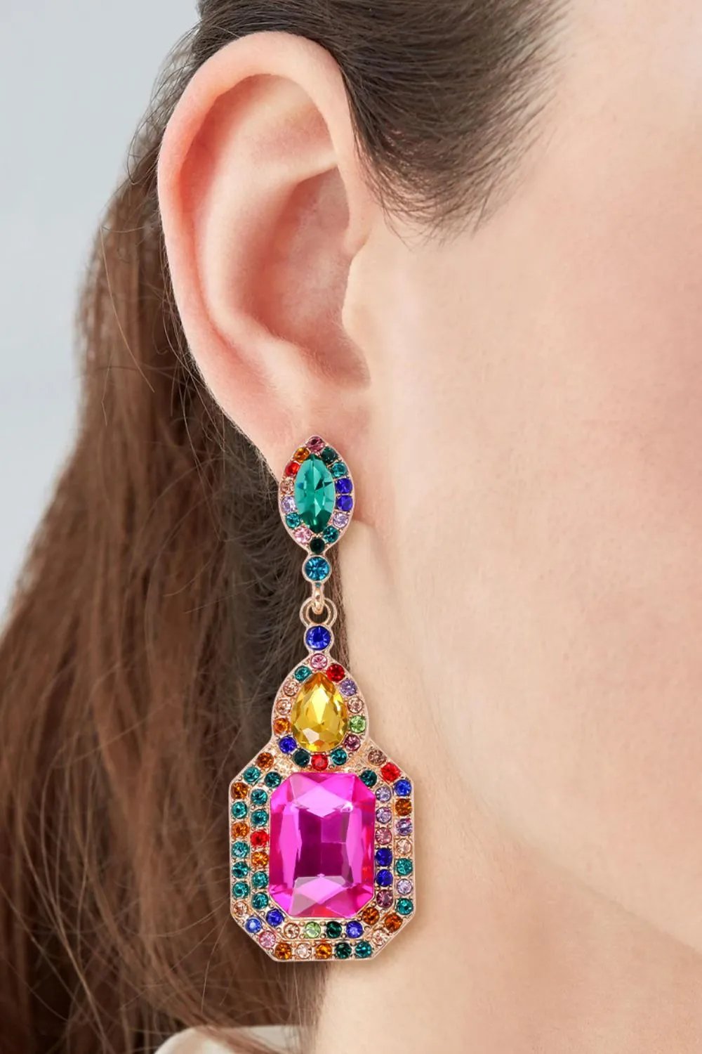 Rhinestone Dangle Drop Earrings - Sparkling Statement Jewelry for Special Occasion