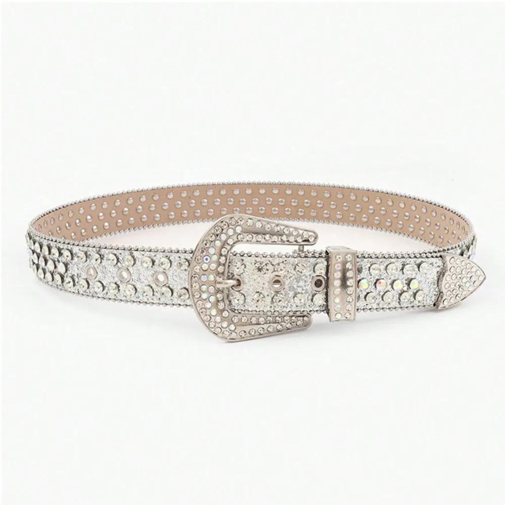 Rhinestone Silver Belt: Perfect Blend Of Style And Sparkle