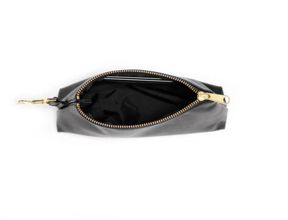 Rich Gold Tone Premium Leather Wristlet Bag Jewelry Bubble