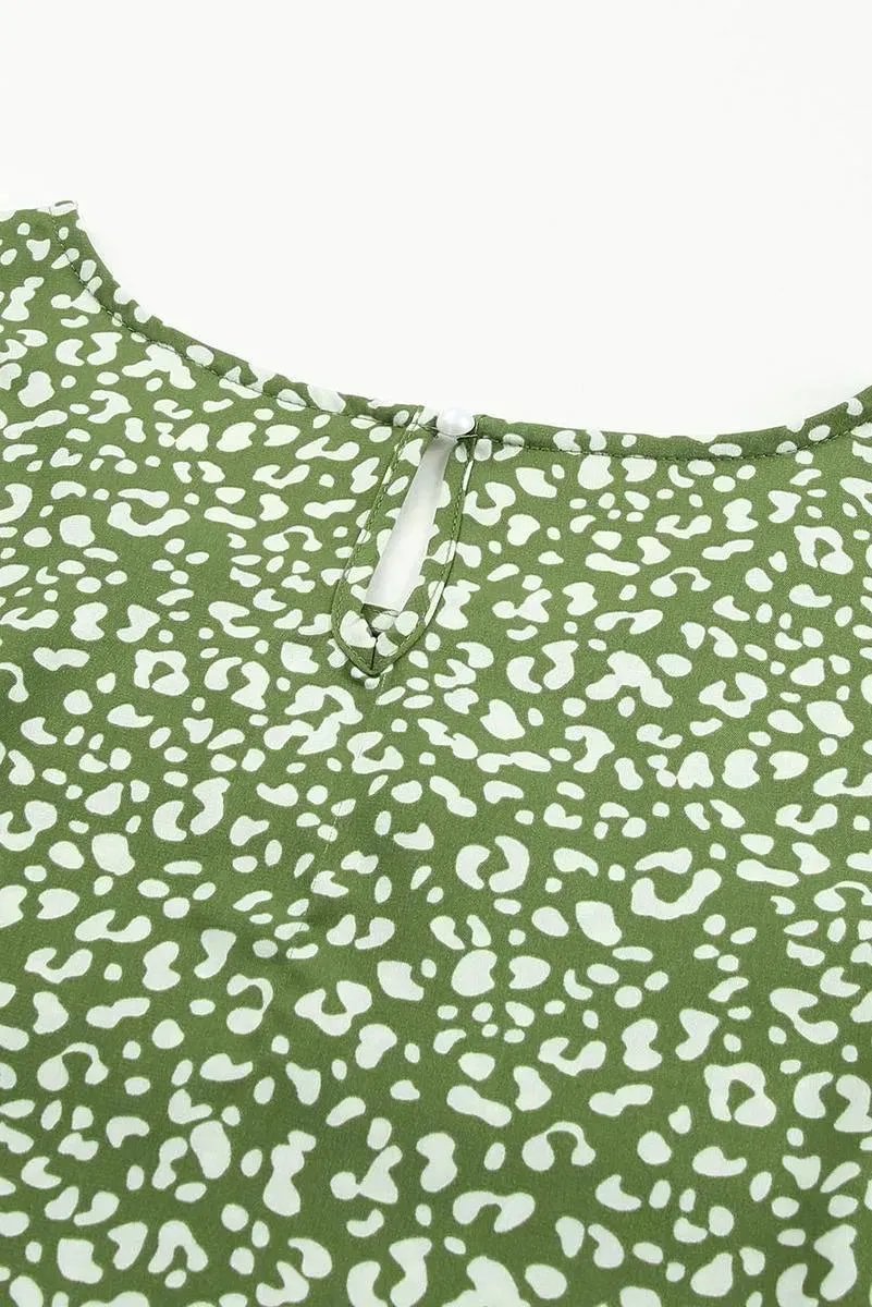 Roar in Style with Your Plus Size Green Leopard Print Dress