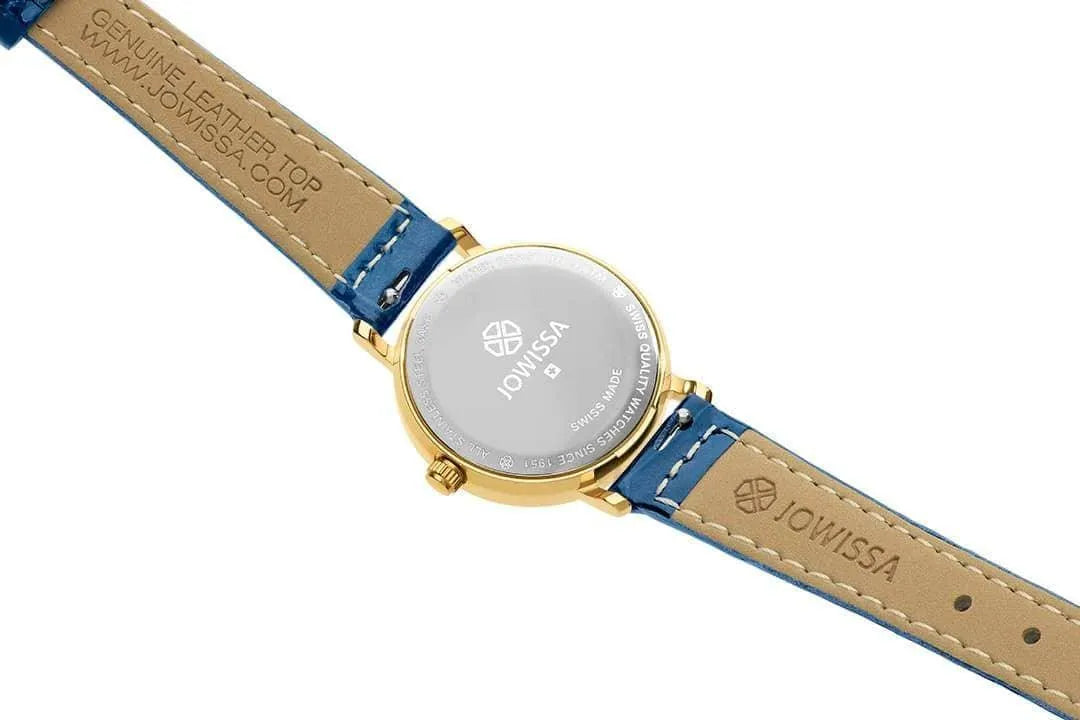 Roma Swiss Ladies Watch Gold White Blue Palette J2.281.S Jewelry Bubble