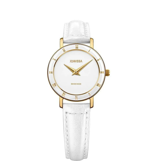 Roma Swiss Ladies Watch Gold White Finish J2.276.S Jewelry Bubble