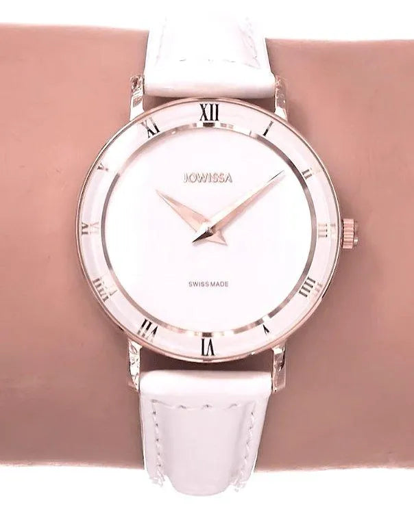 Roma Swiss Ladies Watch Rose White J2.310.M Jewelry Bubble