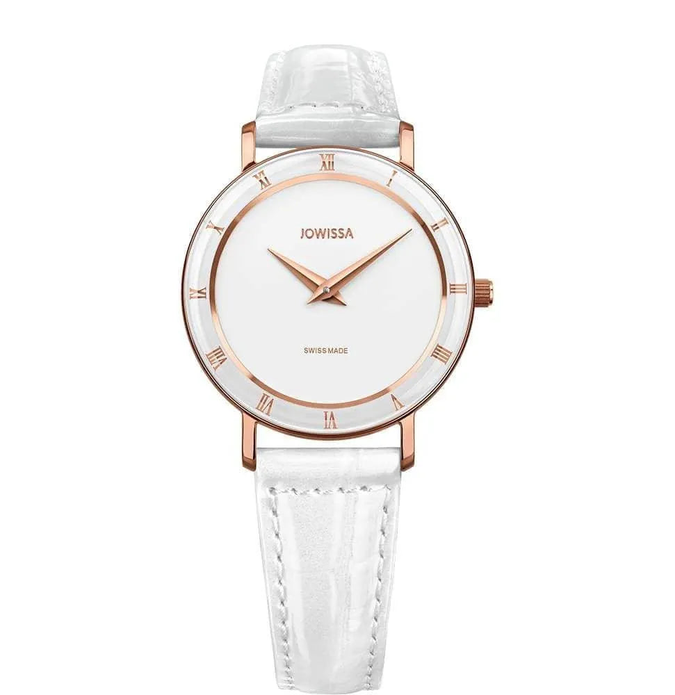 Roma Swiss Ladies Watch Rose White J2.310.M Jewelry Bubble