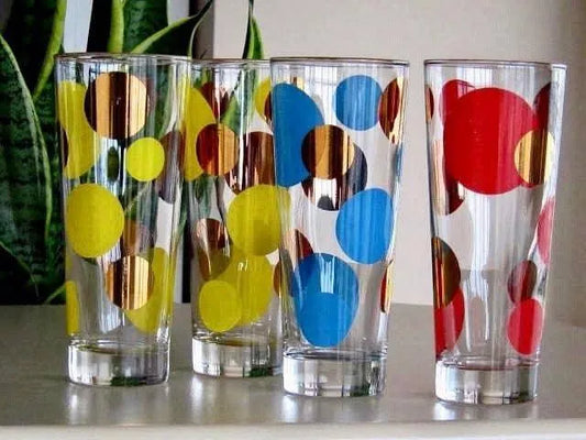 Russel Wright Eclipse Glass Tumblers Jewelry Bubble