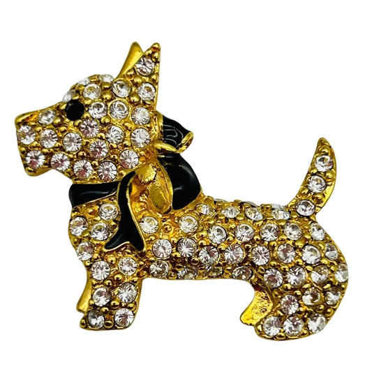 Scottie Brooch Vintage Dog Pin Jewelry Bubble