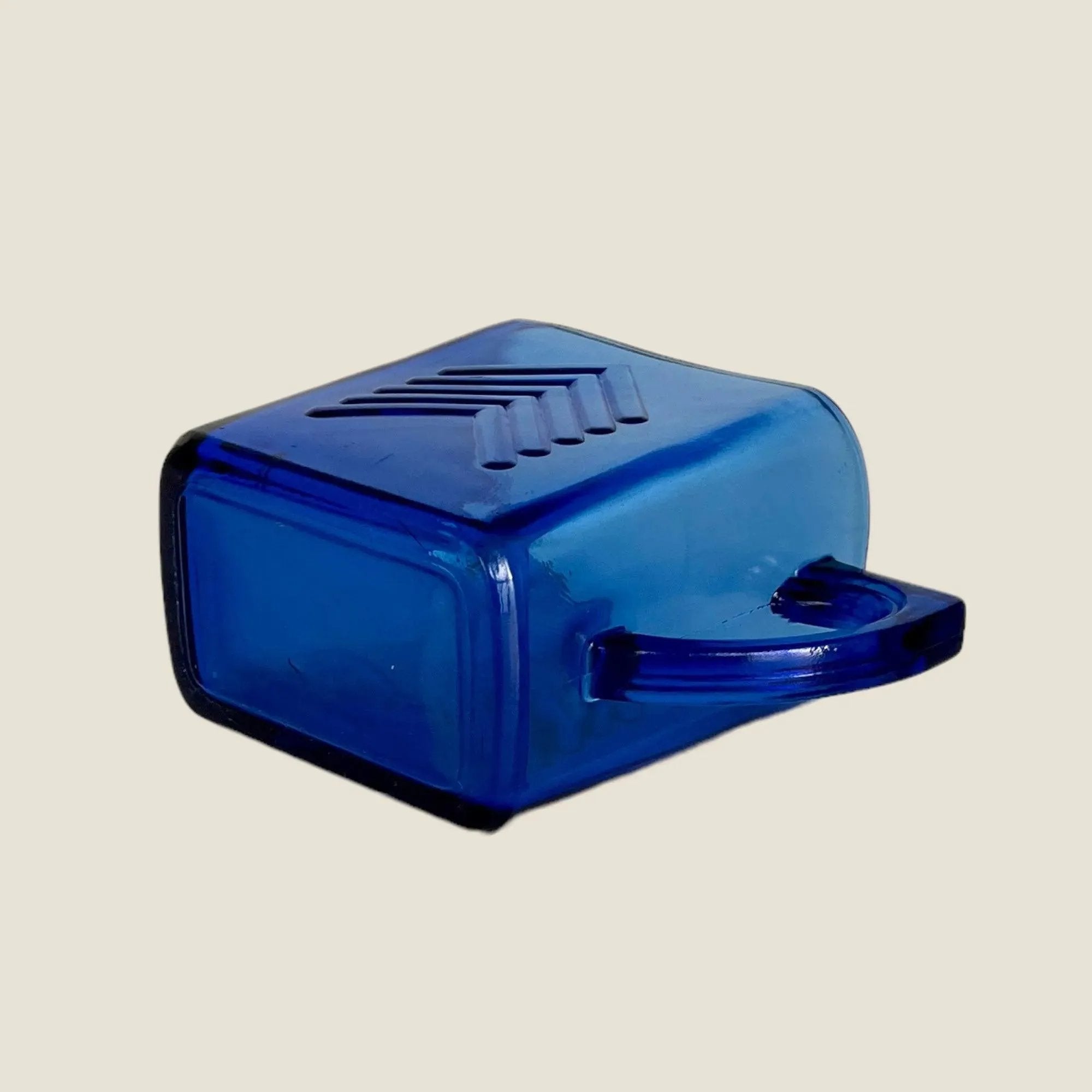 Serve Milk in a Vintage Blue Glass Pitcher
