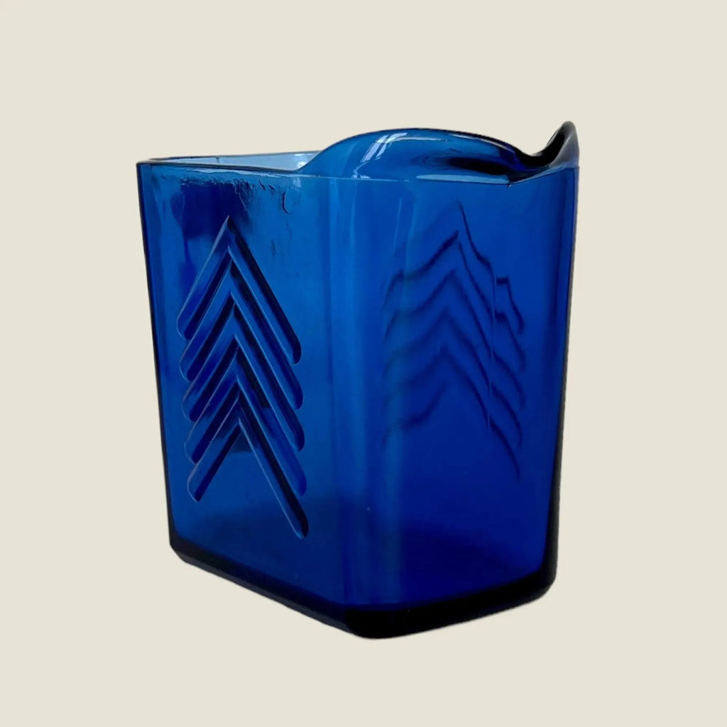 Serve Milk in a Vintage Blue Glass Pitcher