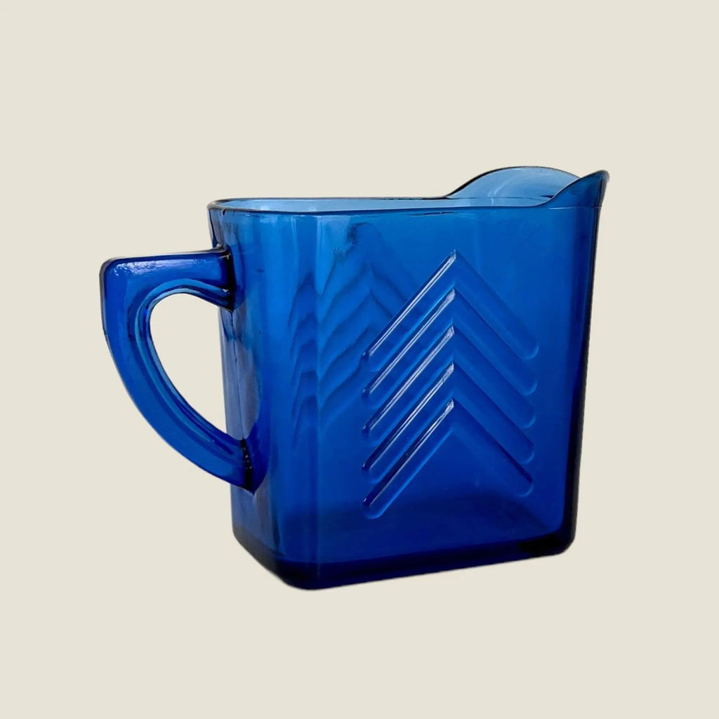 Serve Milk in a Vintage Blue Glass Pitcher