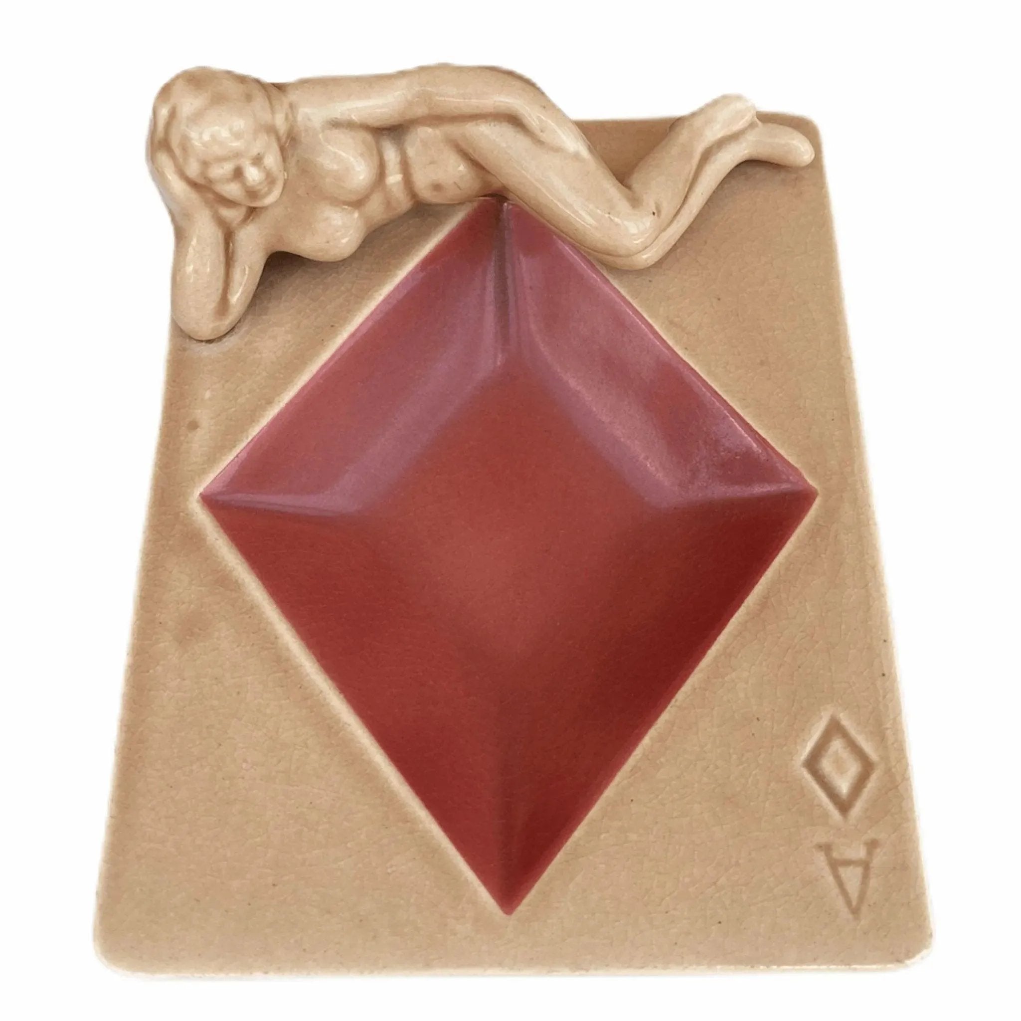 Set of 4 Nude Pin Up Vintage Ceramic Ashtrays