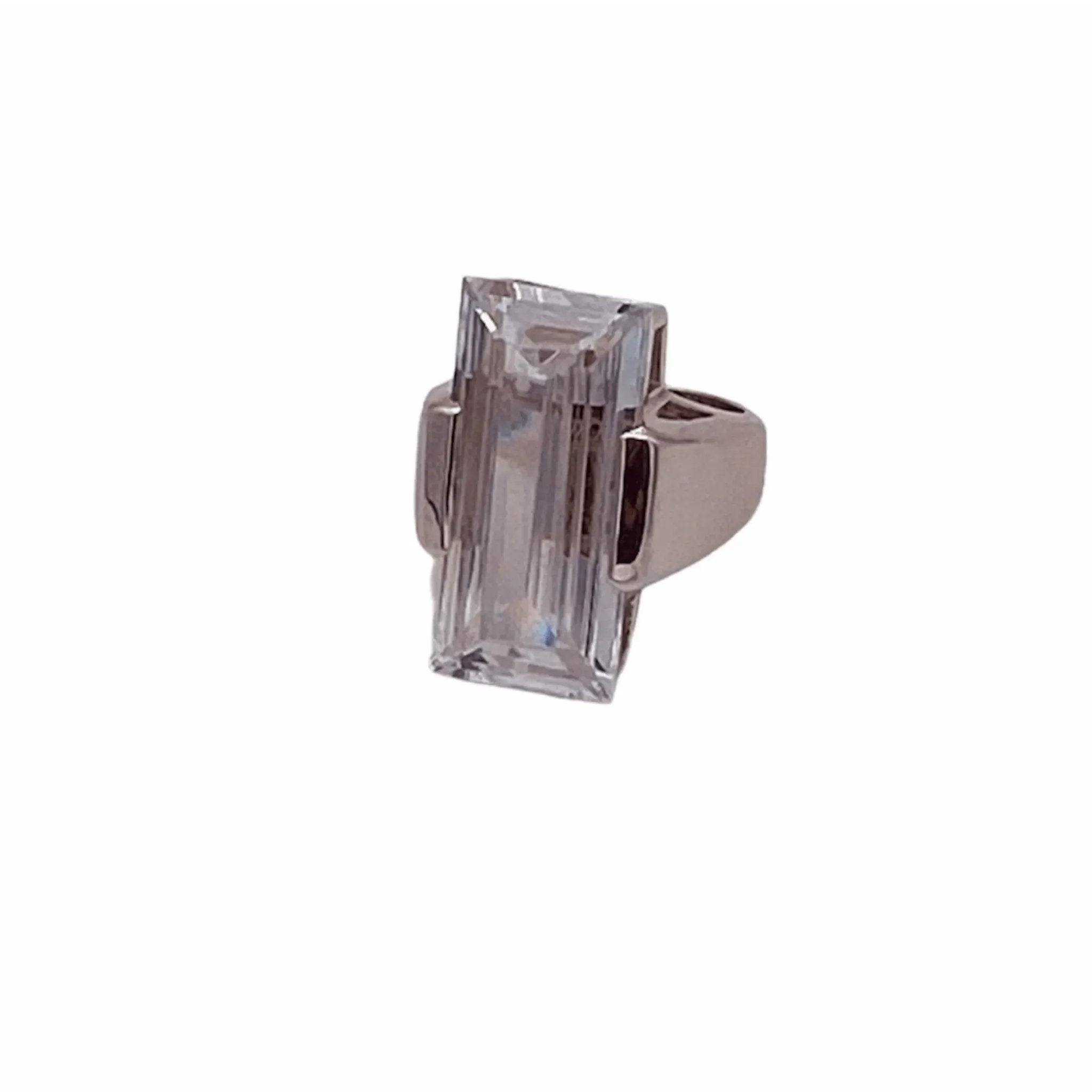 Shop Clear Cubic Zirconia Baguette Cut Fashion Ring