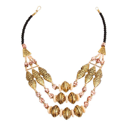 Shop Now: Stunning Marrakesh Necklace in Cream & Gold Jewelry Bubble