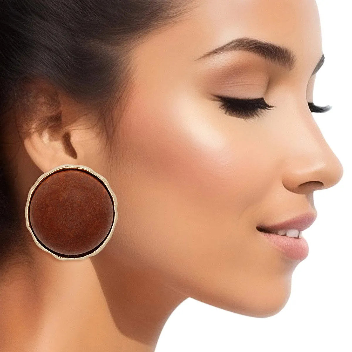 Shop Women's Stud Earrings: Brown Color - Fashion Jewelry Collection Jewelry Bubble