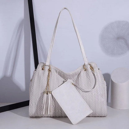 Shoulder Strap Tassel Tote Bag Set Jewelry Bubble