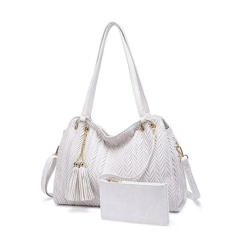 Shoulder Strap Tassel Tote Bag Set Jewelry Bubble