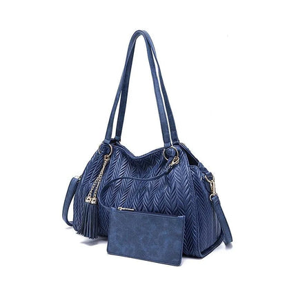 Shoulder Strap Tassel Tote Bag Set Jewelry Bubble