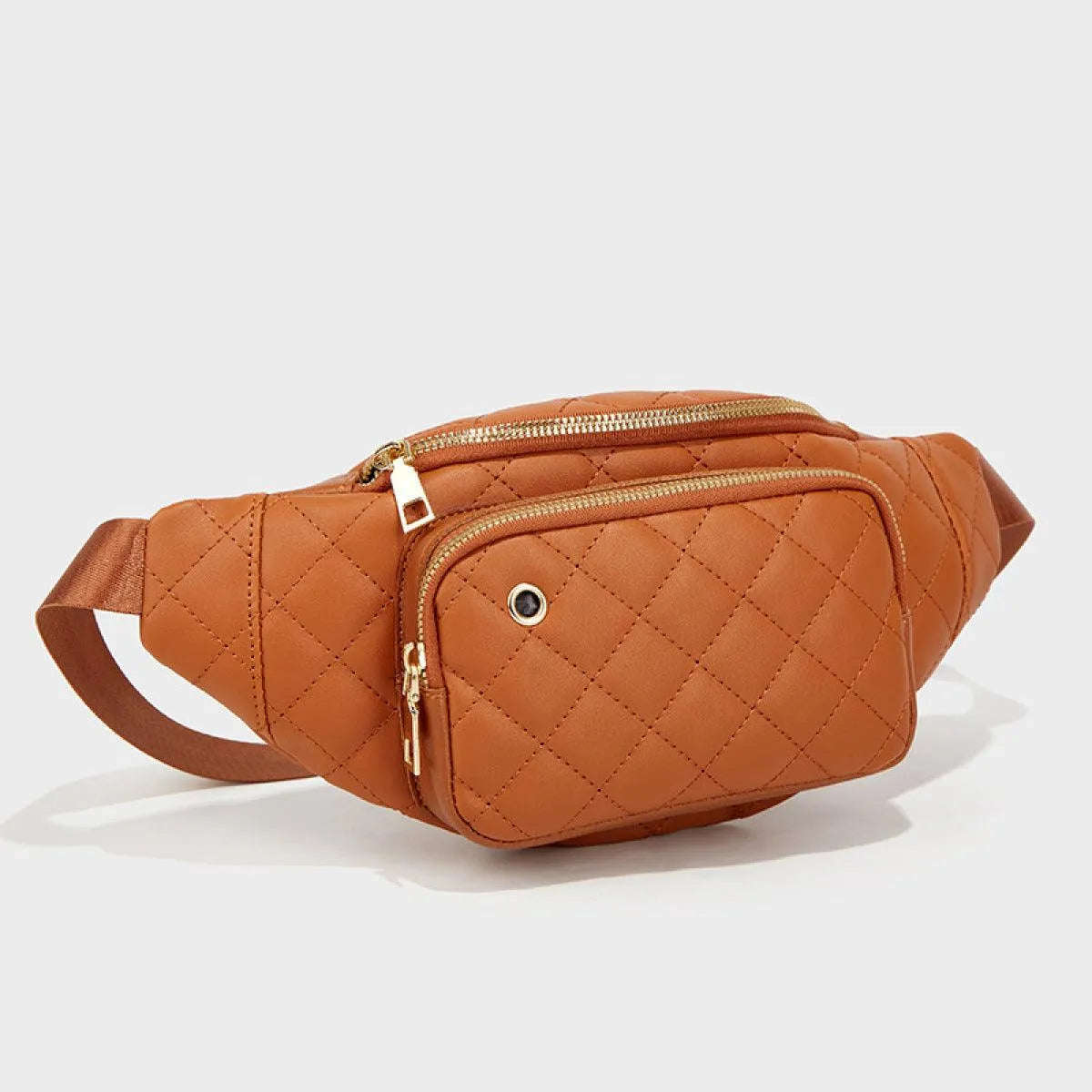 Simple Rhombus Pattern Crossbody Waist Bag Kiwidrop