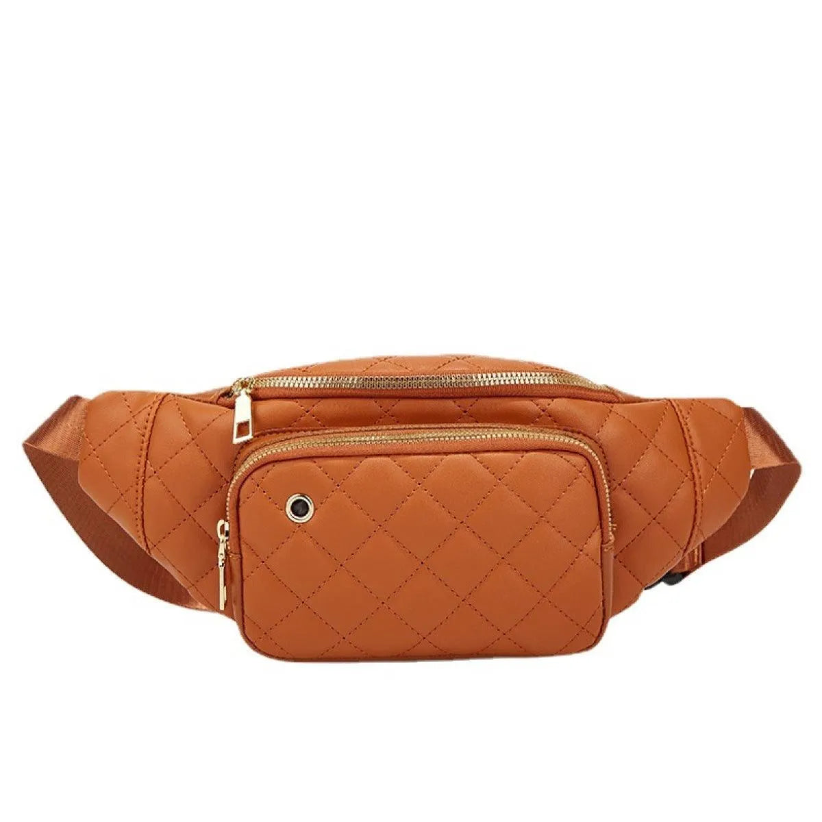 Simple Rhombus Pattern Crossbody Waist Bag Kiwidrop