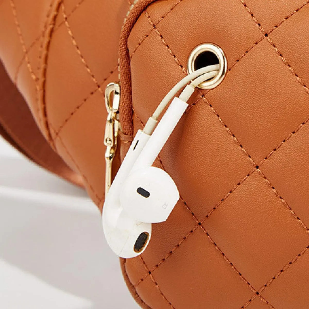 Simple Rhombus Pattern Crossbody Waist Bag Kiwidrop
