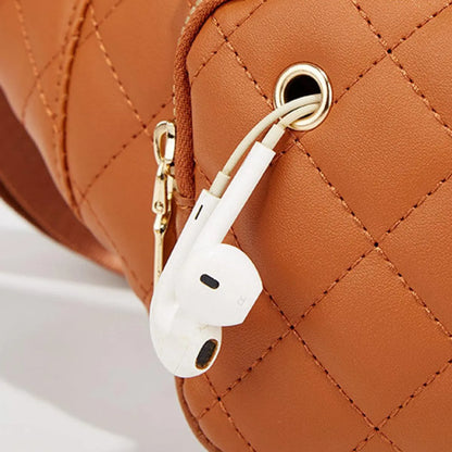 Simple Rhombus Pattern Crossbody Waist Bag Kiwidrop