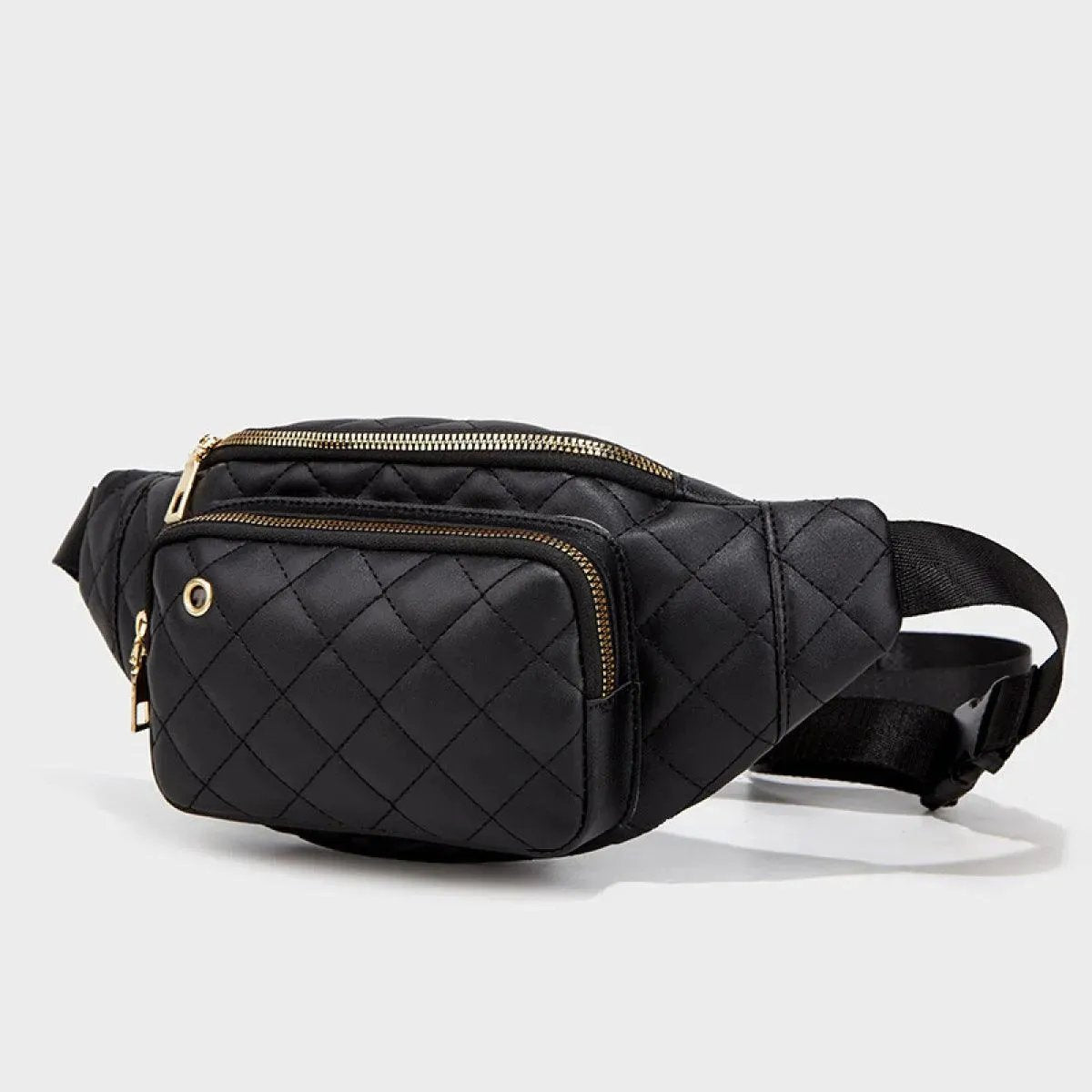 Simple Rhombus Pattern Crossbody Waist Bag