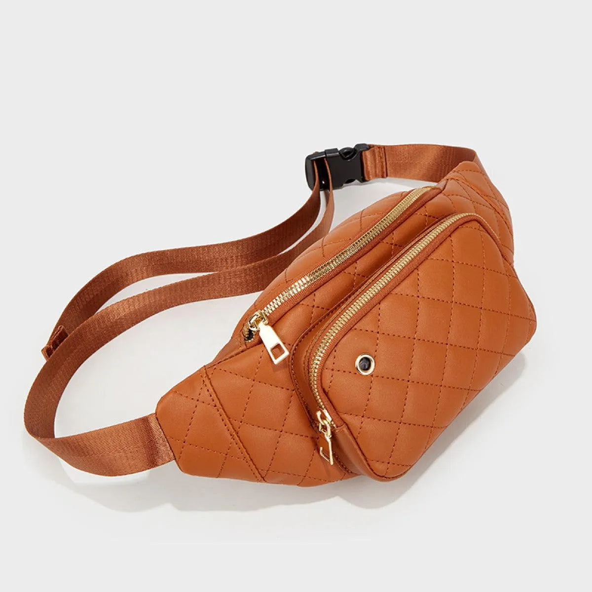 Simple Rhombus Pattern Crossbody Waist Bag Kiwidrop