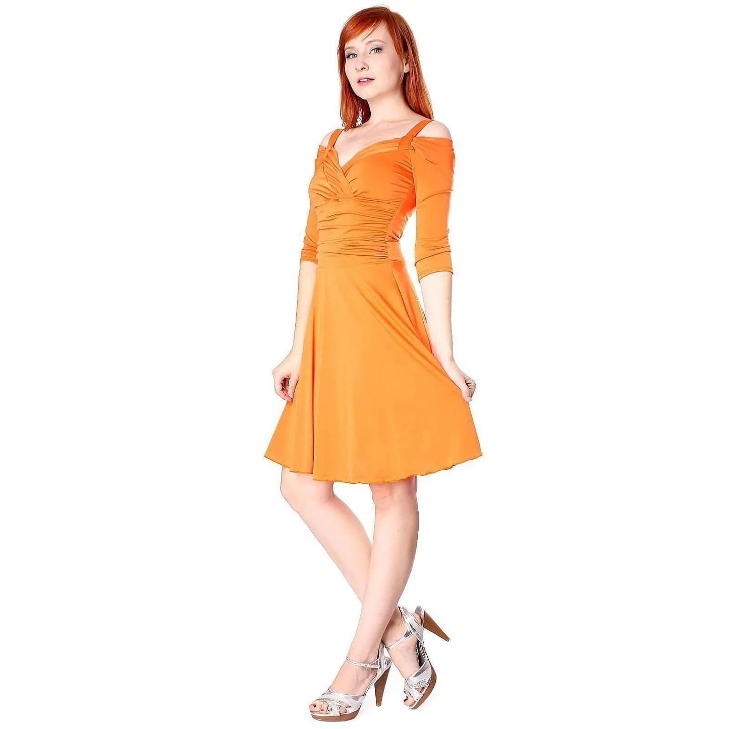 Slip On Short Flattering and Slimming Cocktail Dress Jewelry Bubble