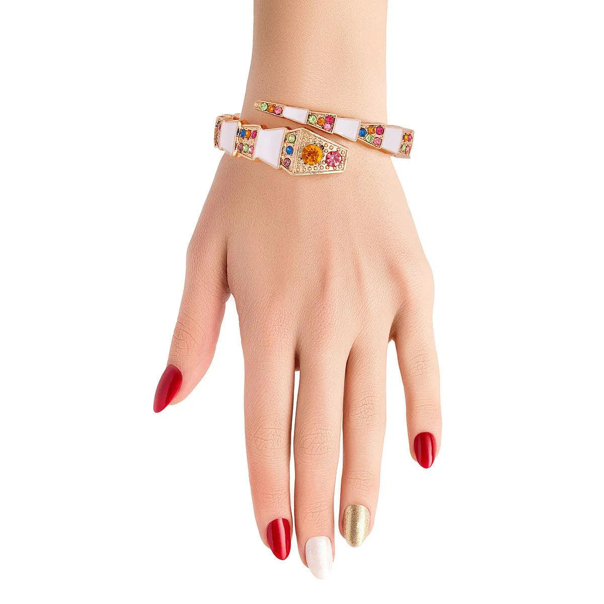 Snake Wrap Cuff Bracelet in Multicolor Jewelry Bubble