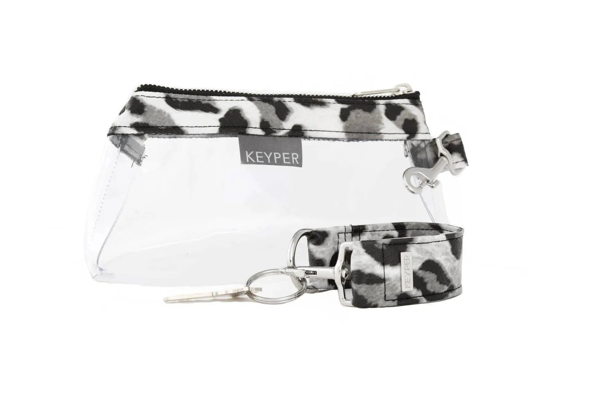 Snow Leopard Vegan Leather 2-Piece Wristlet Set