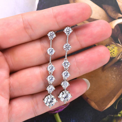 Sparkling Moissanite Drop Earrings Jewelry Bubble