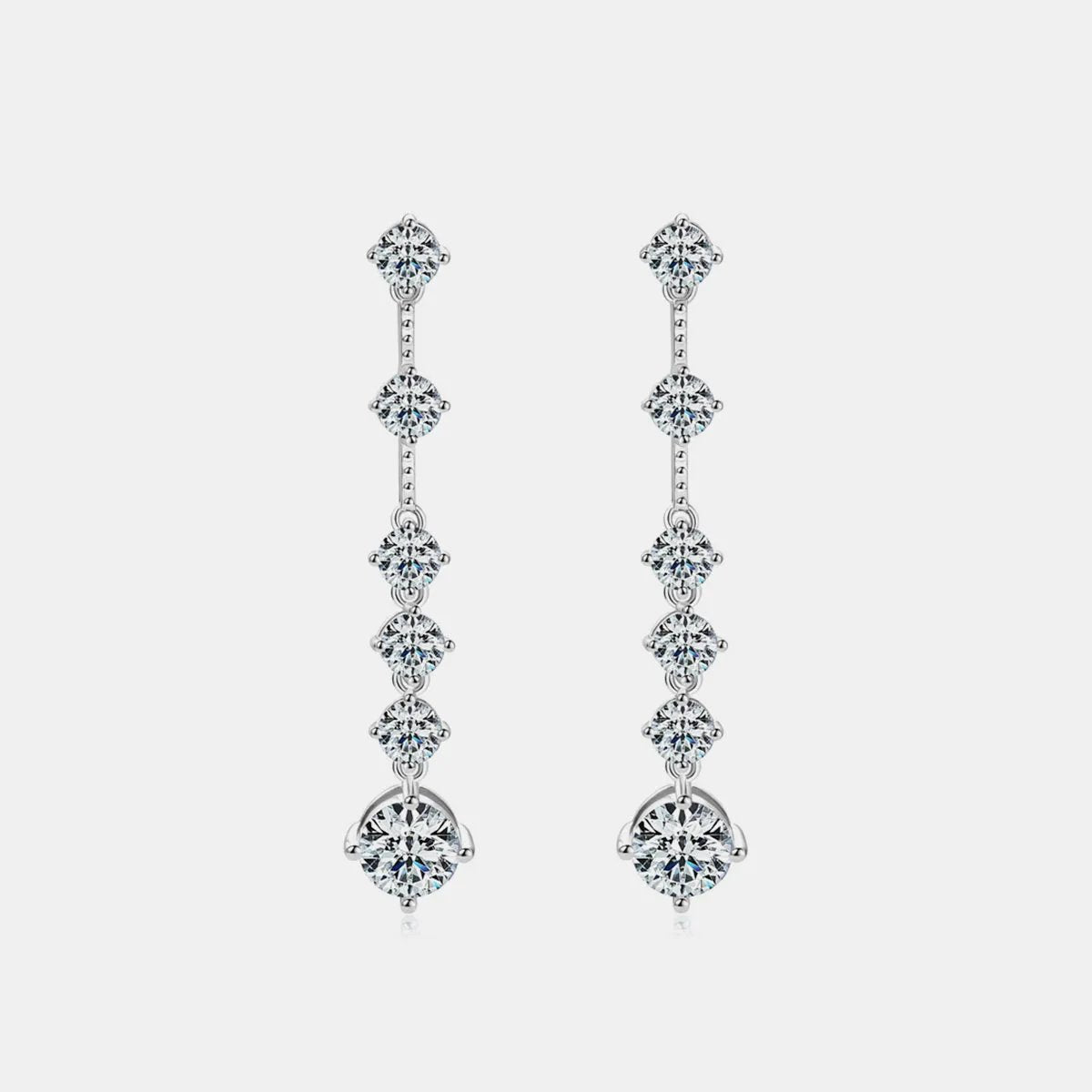 Sparkling Moissanite Drop Earrings