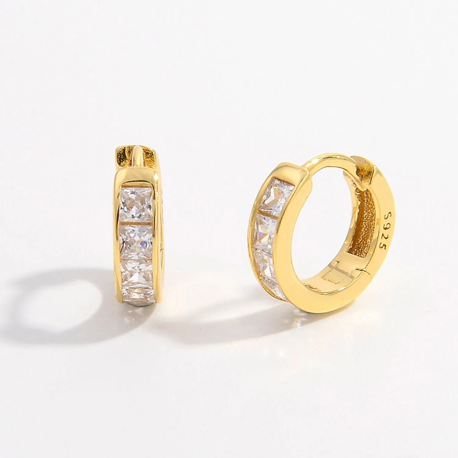 Sparkly Cubic Zirconia Huggie Hoops: Elevate Your Ear Game