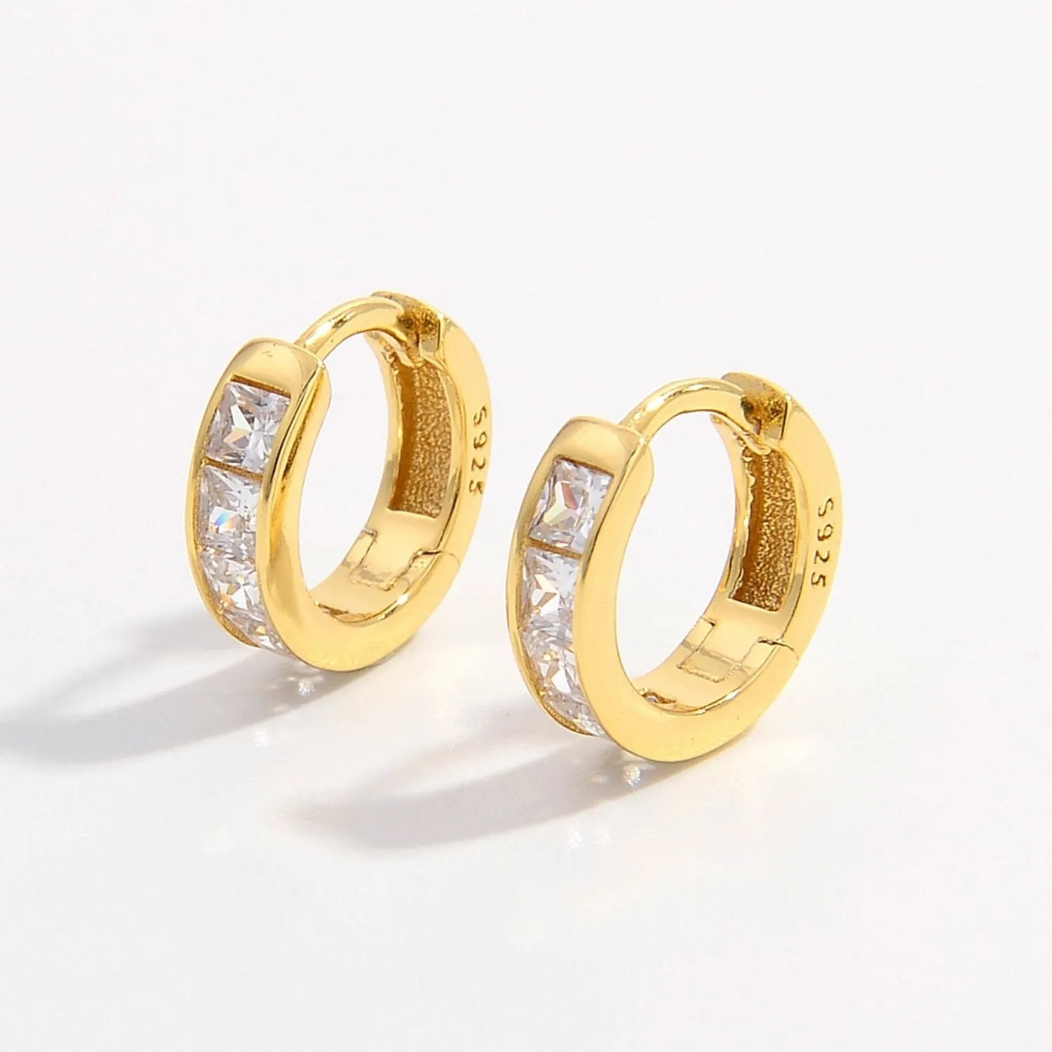Sparkly Cubic Zirconia Huggie Hoops: Elevate Your Ear Game