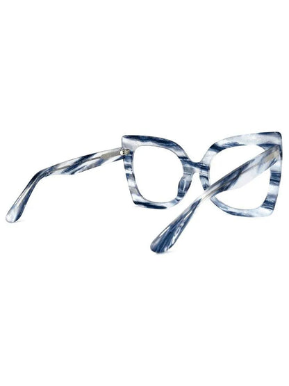 Square Acetate Frames Blue Jewelry Bubble