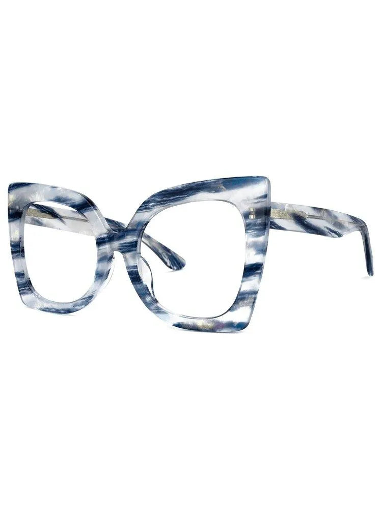 Square Acetate Frames Blue Jewelry Bubble