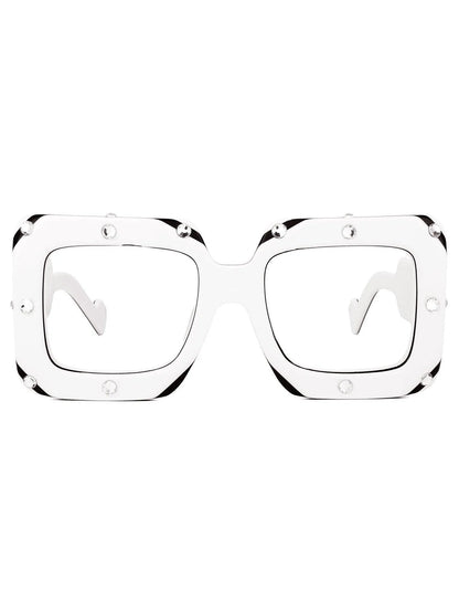 Square Eyewear Frame Perfectly Clear Style Jewelry Bubble