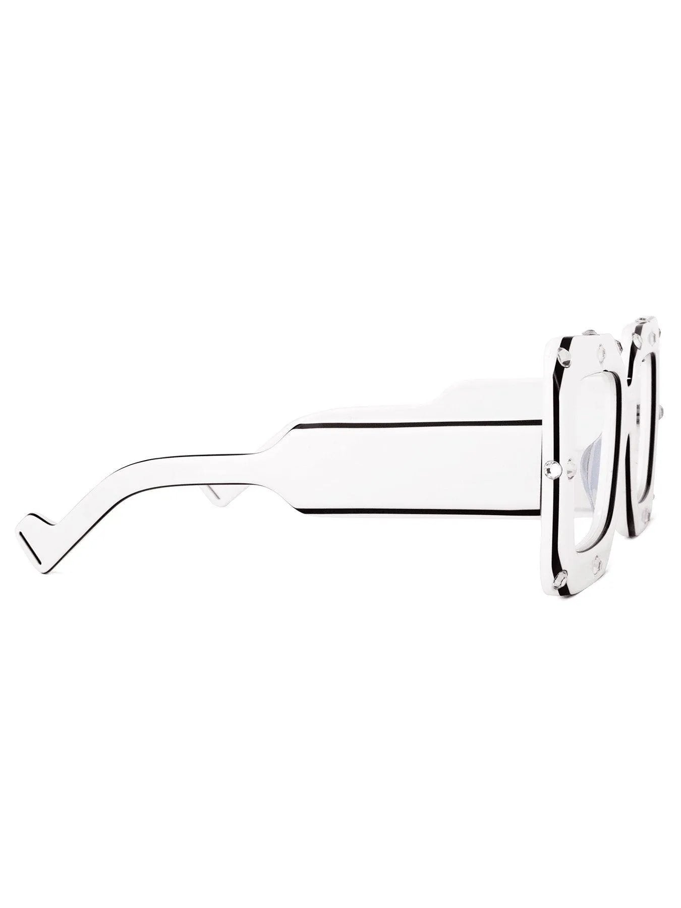 Square Eyewear Frame Perfectly Clear Style Jewelry Bubble