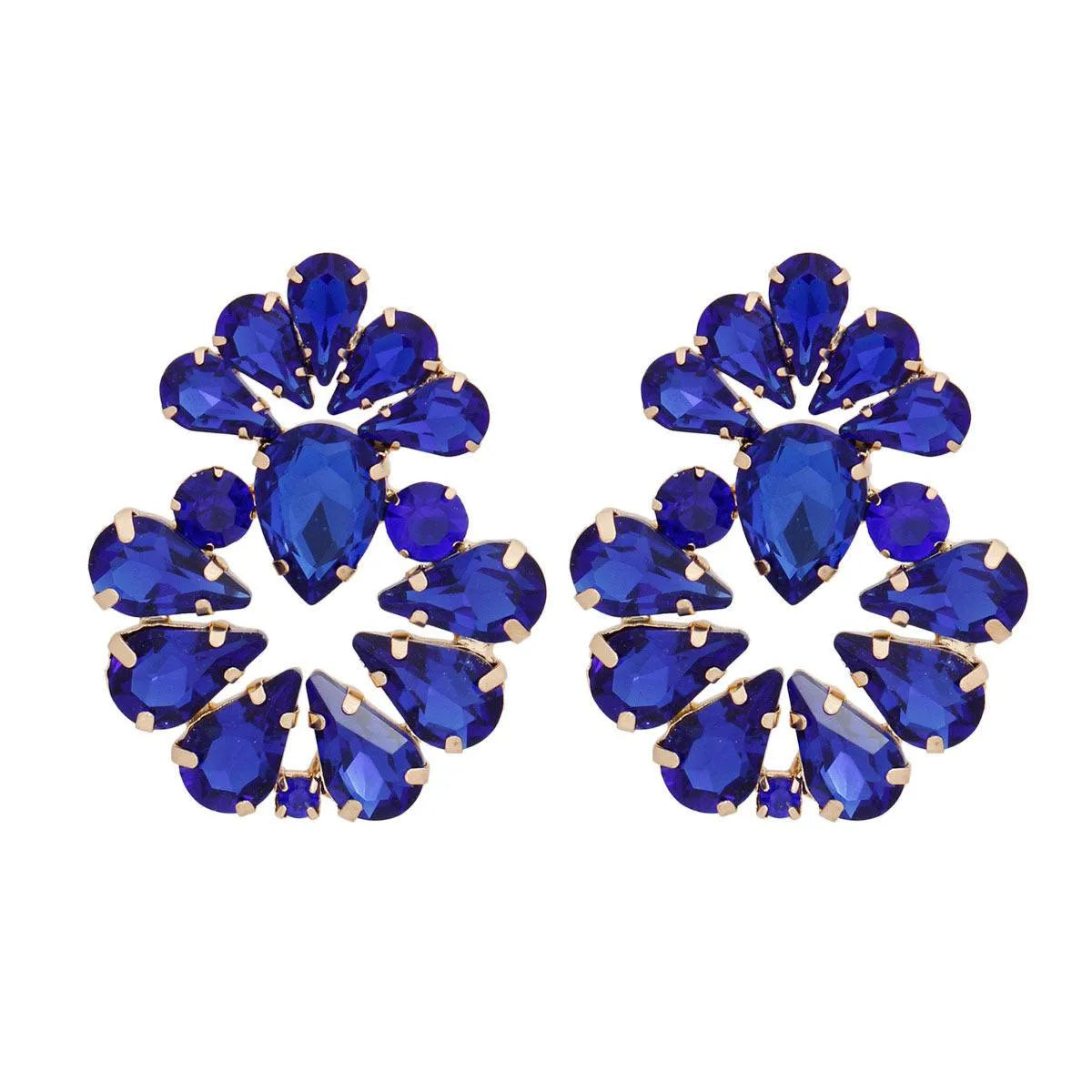 Statement Studs: Royal Teardrops Fashion Earrings Jewelry Bubble