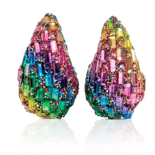 Stay Stylish Trendy Multicolor Teardrop Design Stud Earrings - Fashion Jewelry Pinktown