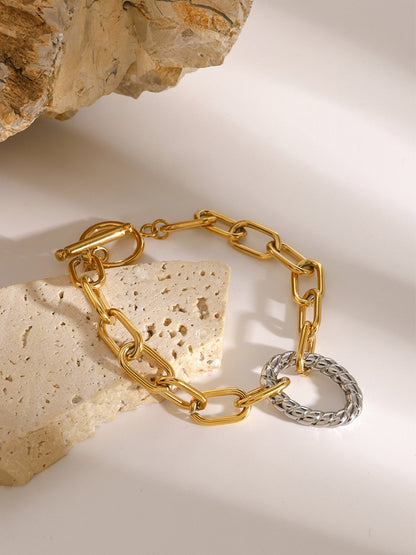 Stunning 18K Gold-Plated Two-Tone Bracelet Jewelry Bubble