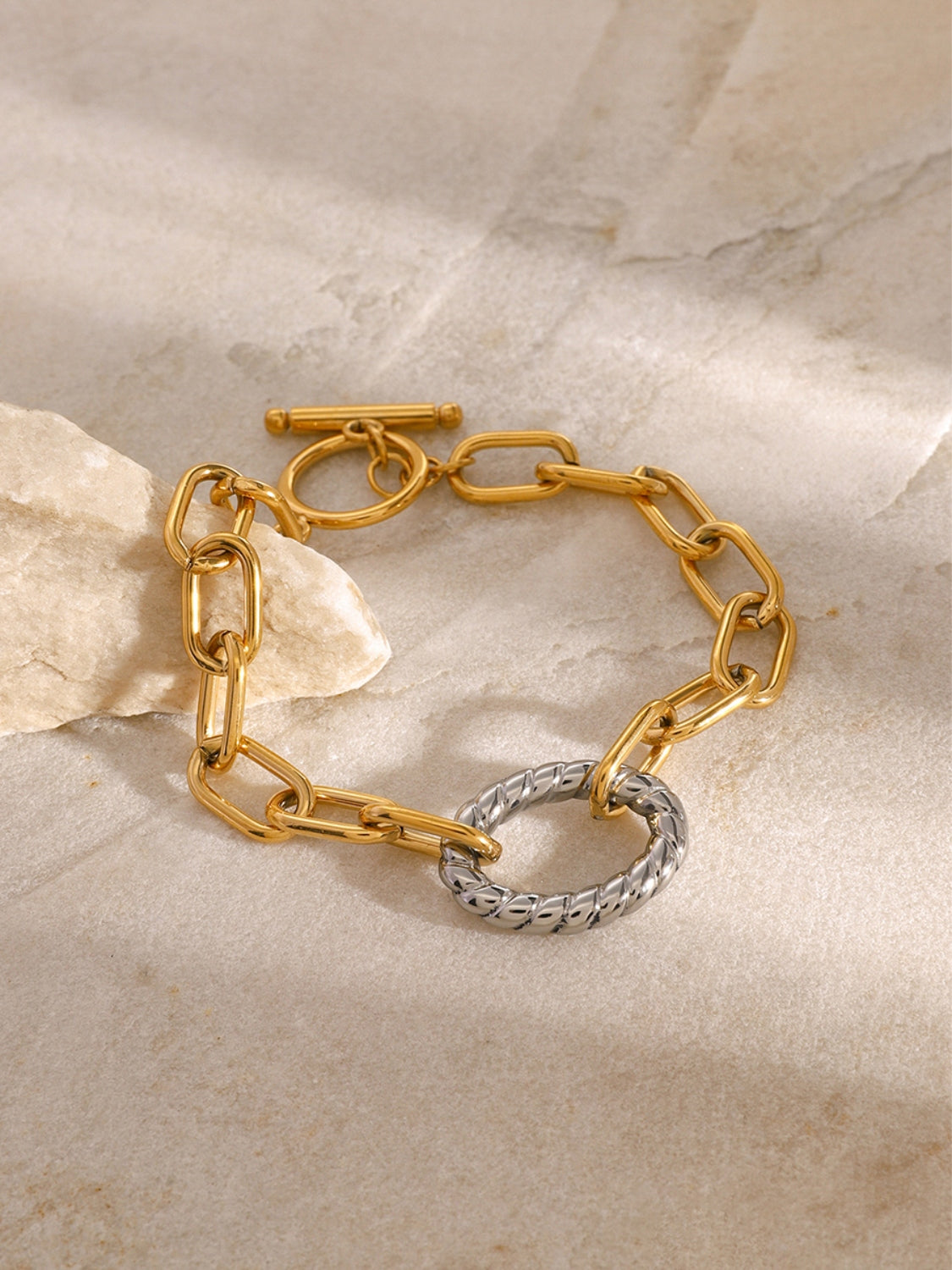 Stunning 18K Gold-Plated Two-Tone Bracelet Jewelry Bubble