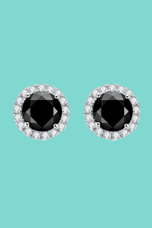 Stunning Black Moissanite Stud Earrings Trendsi