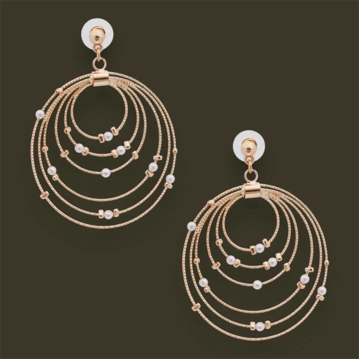 Stunning Concentric-Circle Earrings