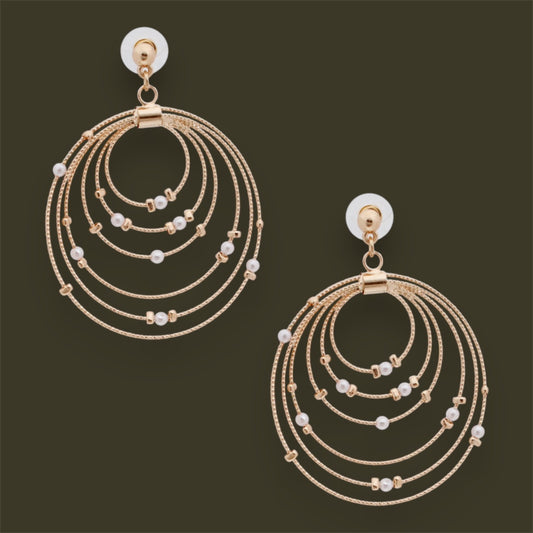 Stunning Concentric-Circle Earrings Jewelry Bubble