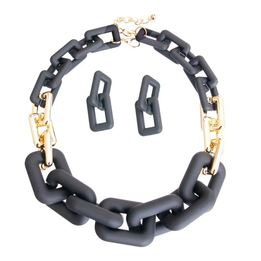 Stylish Black Chain Necklace Set: Upgrade Your Style Today Jewelry Bubble