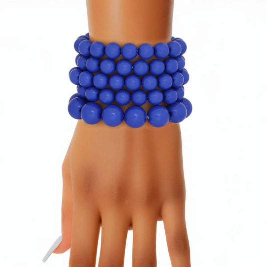 Stylish Matte Blue Bead Bracelets to Up Your Accessory Game Jewelry Bubble